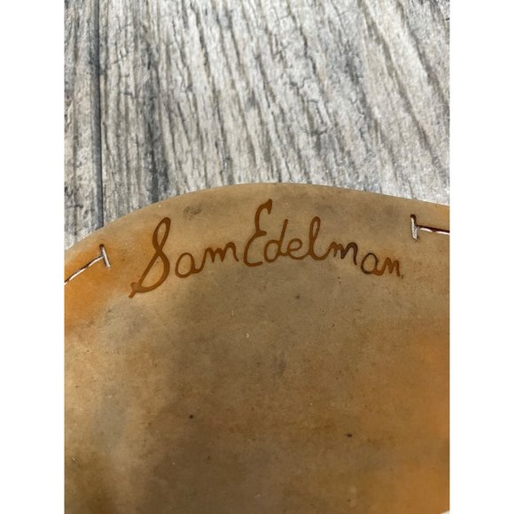 SAM EDELMAN GRETA Ankle Strap Leather Sandals Orange size 6.5M - Picture 10 of 12